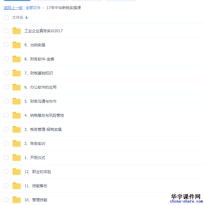 2017年会计新锐实操视频课程百度云网盘