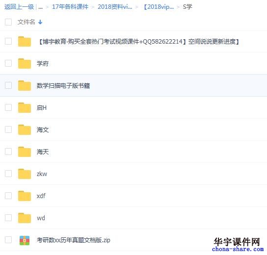 2018年考研数学视频网课百度云网盘下载资源全套培训课程