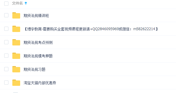 2019期货从业资格视频课程百度云网盘资源