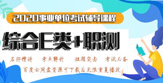 2020粉笔事业单位视频网课职测+综合能力应用E类