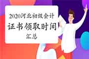 2020年河北省各地区省市区初级会计职称证书领取