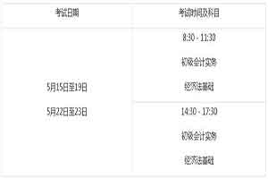 
2021年江苏初级会计考试时间为5月15日至19日、5月22日至23日
