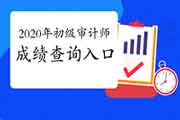 2020年初级审计师考试成绩查询入口 2020年初级审计师考试成绩查询入口