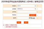 中国人事考试网2020年湖北武汉中级经济师考试准考证打印入口已开通
