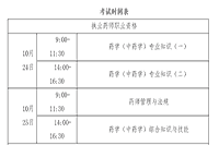 2020年新疆执业药师考试时间和考试科目