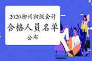 2020年柳州市、桂林市初级会计职称考试合格人员名单宣布(6082)