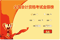 2020年度天津市中级会计考试银榜查询入口开通