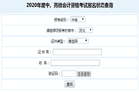 2020年河北中级会计考试报名状态查询入口