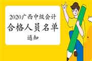 2020年广西省中级会计考试合格人员名单的通告(共5191人)