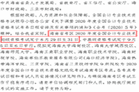 2020年海南省中级会计考试考点安排(6个考点)