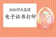 2020年河北注册监理工程师考试电子证书打印入口