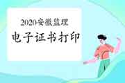 2020年安徽注册监理工程师考试电子证书打印入口