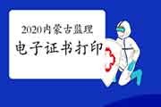 2020年内蒙古注册监理工程师考试电子证书打印入口
