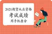 2021年期货从业资格考试成绩可以用手机分数查询吗?