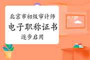 北京市初级审计师电子职称证书2021年2月启用 北京市初级审计师电子职称证书2021年2月启用