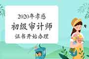 2020年孝感初级审计师证书2021年2月23日开始办理 2020年孝感初级审计师证书2021年2月23日开始办理