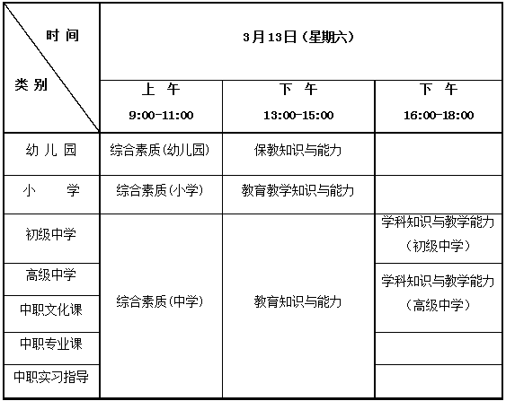 2021上半河北省中小学教师资格考试通告