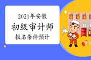 2021年安徽初级审计师报名条件预计 2021年安徽初级审计师报名条件预计