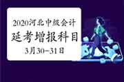 2020年河北省中级会计延考增报科目时间为2021年3月30日至31日 2020年河北省中级会计延考增报科目时间为2021年3月30日至31日