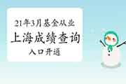 2021年3月上海基金从业资格考试考试成绩查询入口开通 2021年3月上海基金从业资格考试考试成绩查询入口开通