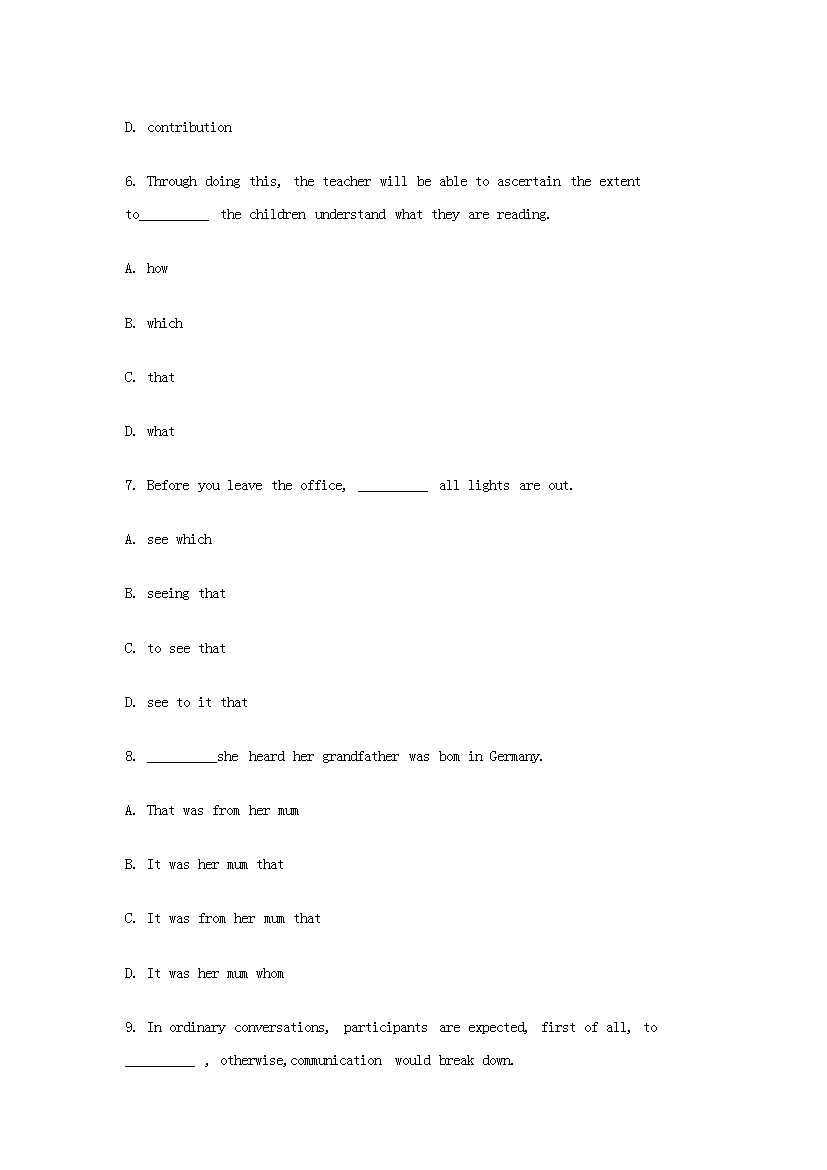 2015上半四川教师资格高中英语学科知识与教学能力真题试卷及答案解析 2015上半四川教师资格高中英语学科知识与教学能力真题试卷及答案解析