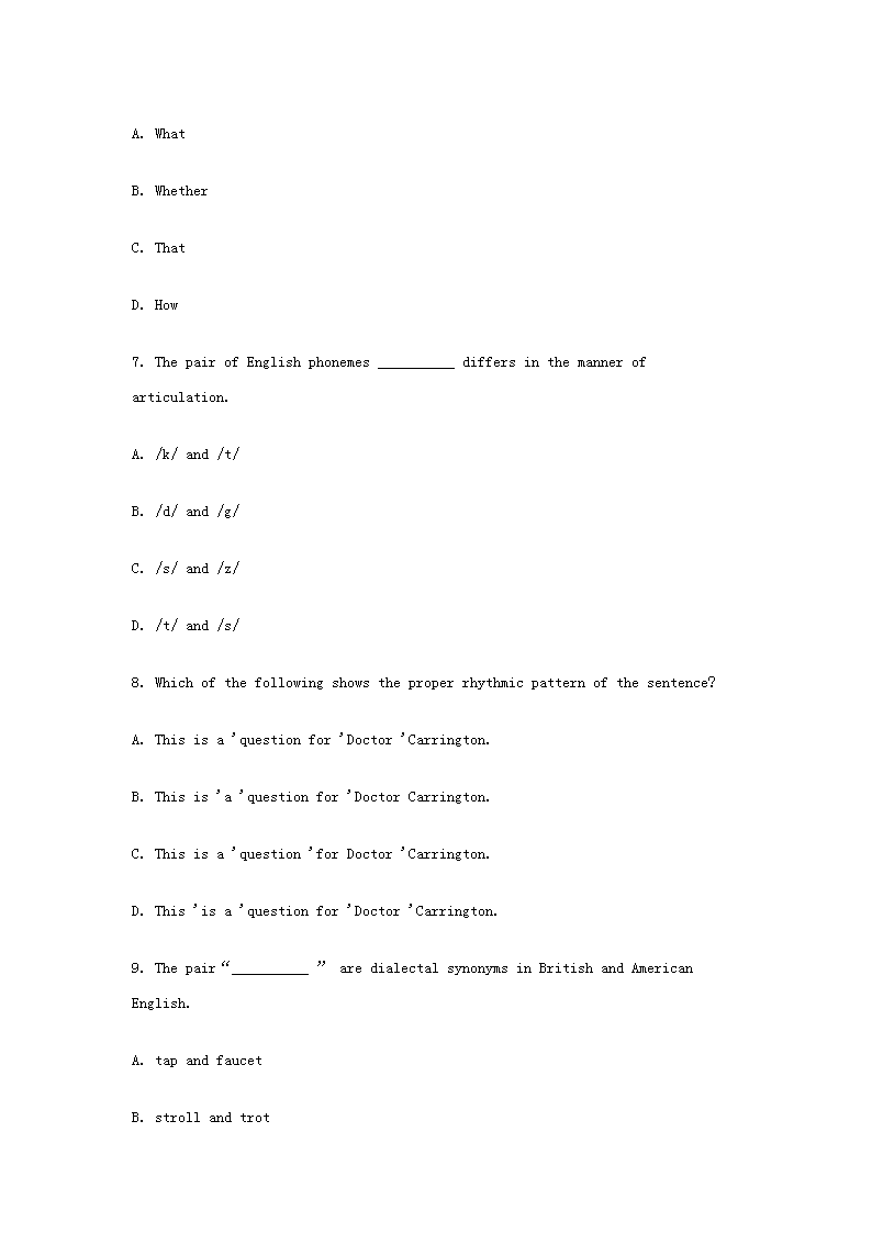 2016下半天津教师资格高中英语学科知识与教学能力真题试卷及答案解析