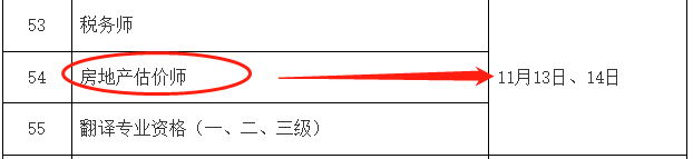 2021年四川房地产估价师考试时间为：11月13日至14日