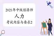 2021年中级经济师《人力》考试内容与要求:第二部分 人力资源管理 2021年中级经济师《人力》考试内容与要求:第二部分 人力资源管理