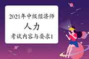 2021年中级经济师《人力》考试内容与要求：第一部分 组织行为学