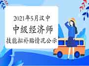 2021年5月汉中中级经济师失业保险支持参保职工提升技术技能拟补贴情况公示