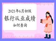 2021年上半年初级银行从业资格考试成绩怎样查询 2021年上半年初级银行从业资格考试成绩怎样查询