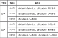 2021年下半年初级银行从业资格考试时间详细安排