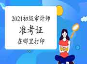 2021初级审计师考试准考证在哪里打印