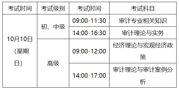 2021年安徽初级审计师考试大纲